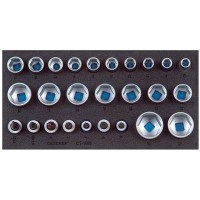 2308967 1500 CT1-20 Набор головок 1/4" в СТ ложементе GEDORE