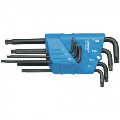 1531425 H 43 TX-88 Набор ключей торцовых двусторонних изогнутых TORX T9-T40 GEDORE